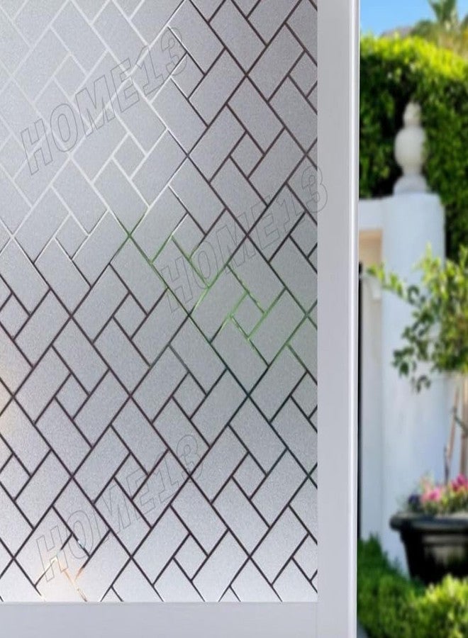 HOME13 Window Privacy Film Frosted Window Glass Film Static Cling Removable Decorative Sun Blocking Sticker for Home, Office (24 by 240 Inch, Rectangle) - Image 1